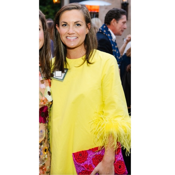 Tuckernuck Citron Feather Jamie Dress, M, Like New - Picture 3 of 7